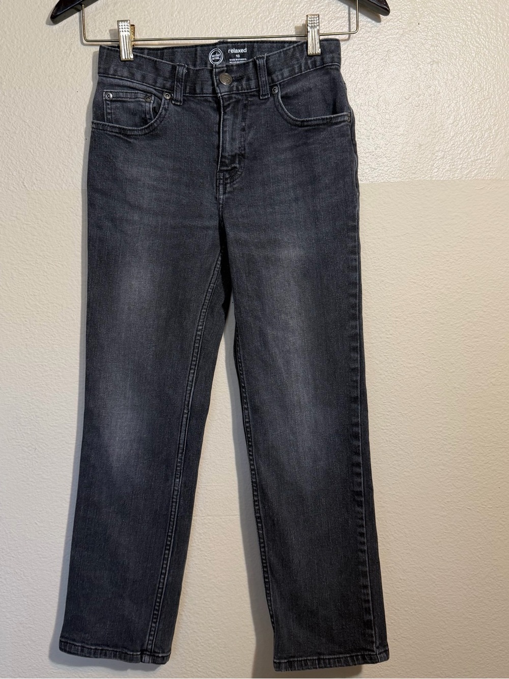 Boys Wonder Nation 10 Relaxed Fit Straight leg Black Jeans